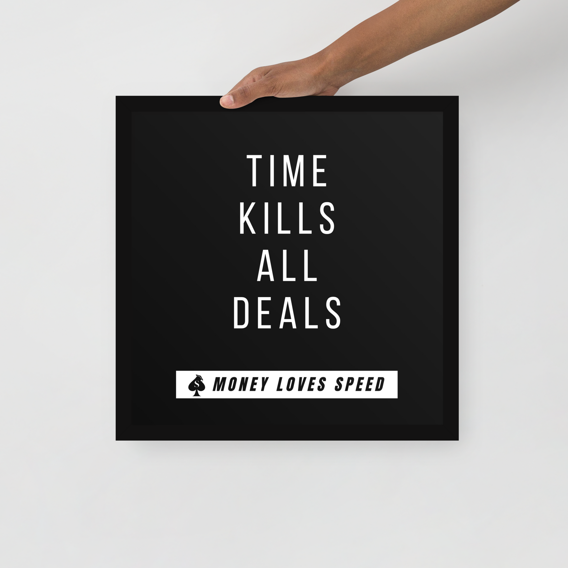 Black 'Time Kills All Deals' Framed