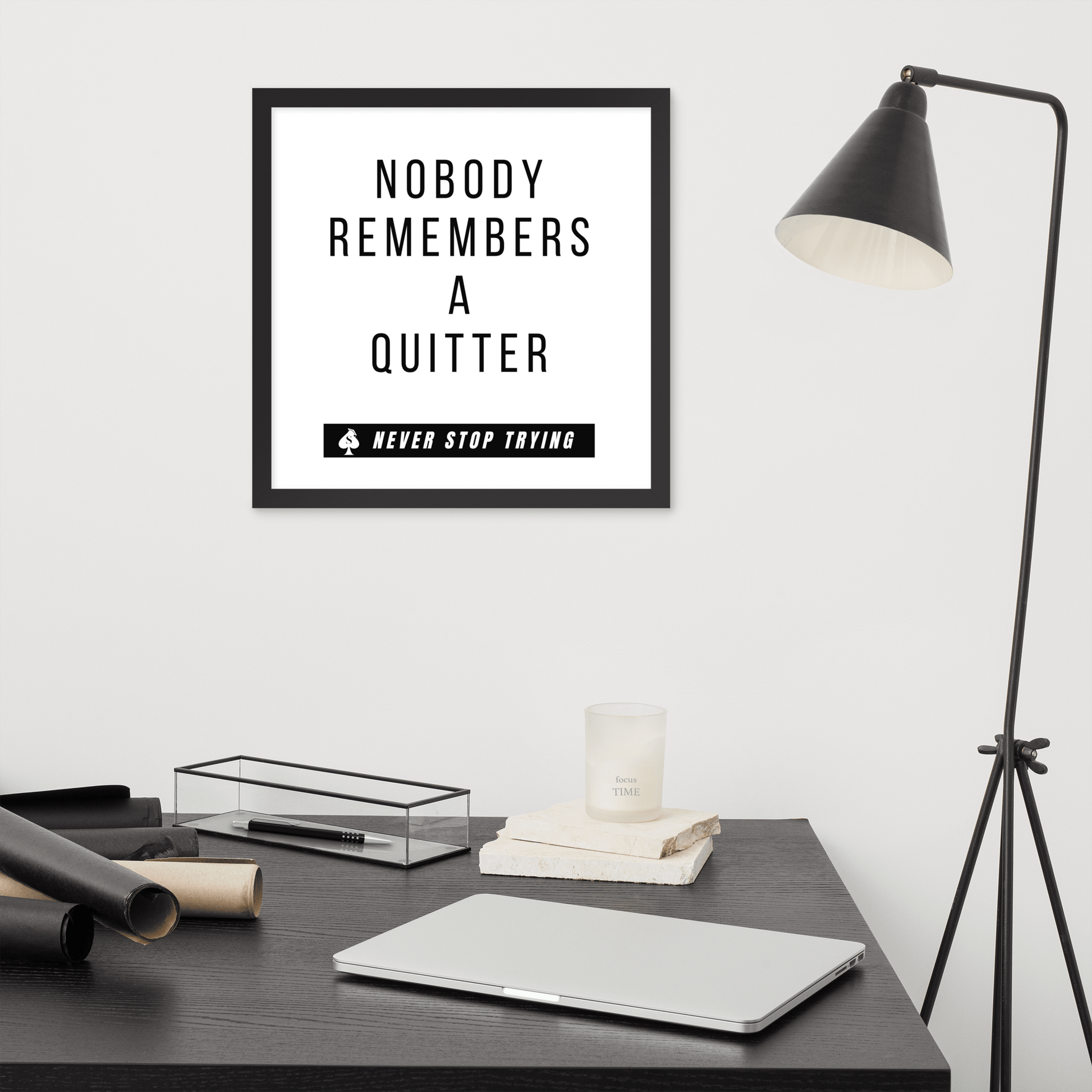 White 'Nobody Remembers' Framed