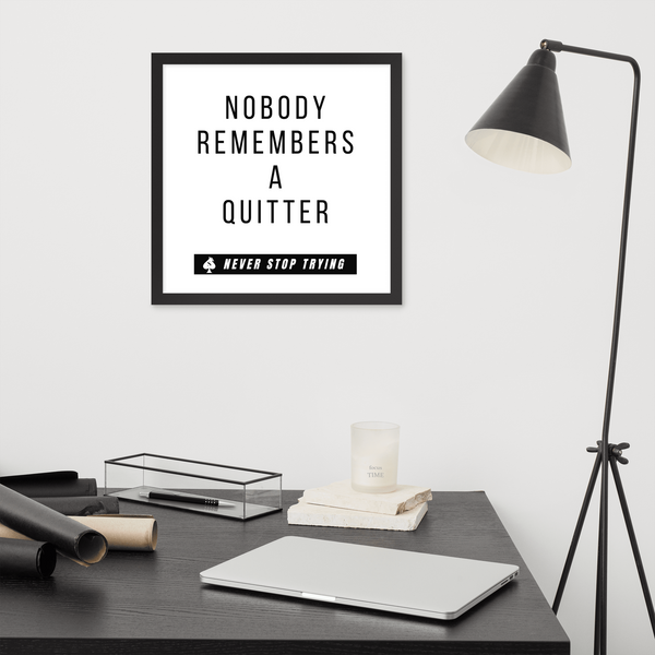 White 'Nobody Remembers' Framed