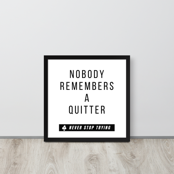 White 'Nobody Remembers' Framed