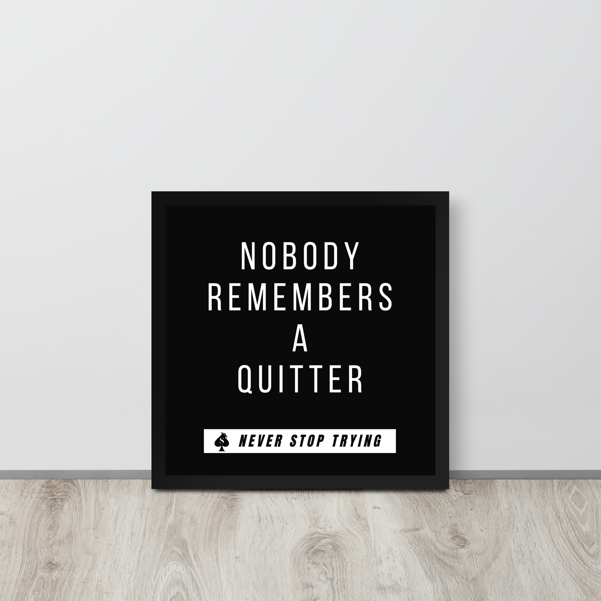 Black 'Nobody Remembers' Framed Art
