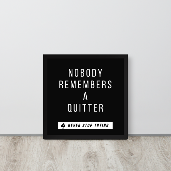 Black 'Nobody Remembers' Framed Art